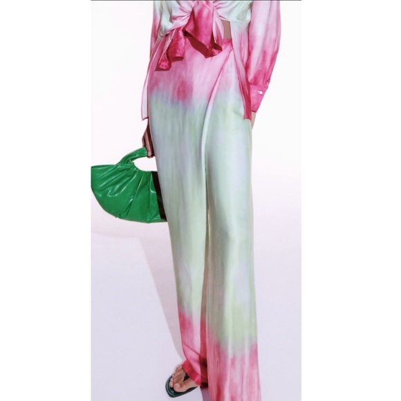 Zara tie dye wide leg wrap pants , premium quality, gradient - Picture 5 of 13
